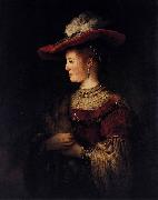 Rembrandt Peale Saskia in Pompous Dress oil